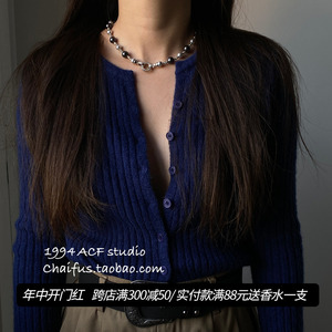 柴夫工作室/X710 法式巴洛克风撞色珍珠项链复古百搭高级感颈链