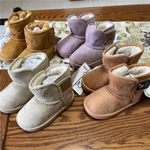13-16cm日本外贸尾单出口原单儿童宝宝靴子多色保暖加绒雪地靴