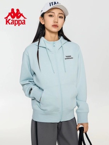 KAPPA卡帕2024春款女连帽休闲运动外套百搭时尚长袖开衫K0E22MK70
