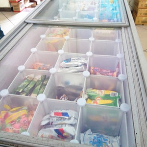 冰柜冰棒分格收纳格整理架 冰箱冰淇淋雪糕挡板冷柜隔断内置物架