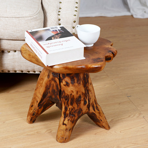 天然原木根雕凳子茶几坐凳花架底座木墩摆件实木树桩木凳树根木桩