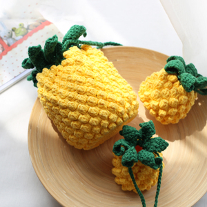 knits菠萝包包端午蛋袋儿童自制毛线diy手工编织钩针 成品材料包