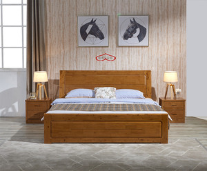 新款全实木大床 柏木双人床 简约 成都家具 卧室 特价促销 储物箱