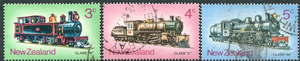 新西兰邮票 1973年火车 3枚信销戳位与图不同     现货冲钻