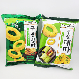 韩国原装进口零食 海太经典炭烤葱香味洋葱圈60g休闲膨化食品