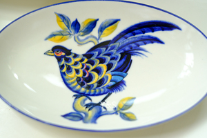 丹麦皇家哥本哈根royal Copenhagen蓝鹇鸟设计师款赏盘纪念盘