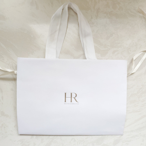 新版HR赫莲娜拎袋环保袋礼品袋纸袋包白色卡纸铜版纸袋大中小号