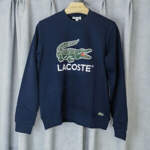 Lacoste法国鳄鱼秋冬男士休闲宽松长袖T恤纯棉圆领套头卫衣外套