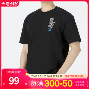 阿迪达短袖T恤男装2024夏季新款运动休闲圆领透气宽松上衣HD7270