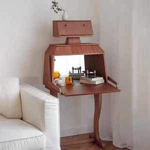中古1960登月机器人实木储物柜简约客厅收纳创意小众化妆书桌酒柜