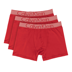 美国正品CalvinKlein/CK男士内裤莫代尔棉红平角中腰短裤四角青年