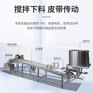 全自动豆腐皮机黑龙江小型商用豆皮机千张机豆制品机械加工设备