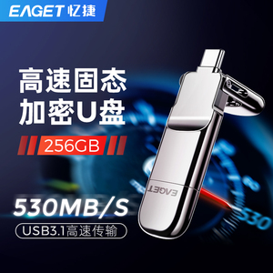 忆捷高速固态U盘1TB 加密手机电脑两用usb3.1闪存盘typec优盘SU10