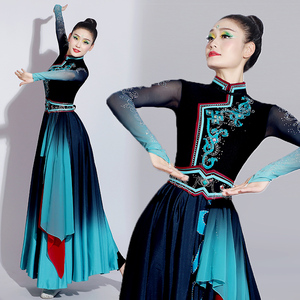 蒙古舞蹈演出服女新款民族风艺考草原舞鸿雁舞蒙古族蒙族舞蹈服装