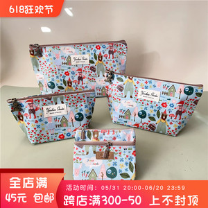 韩国东大门wing防水包童话蓝狐森林系列化妆包零钱包收纳包有里衬