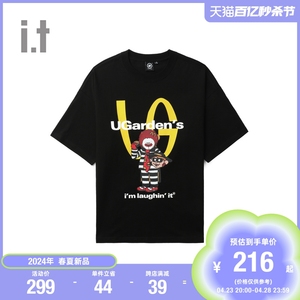 it UNDERGARDEN男装短袖T恤2024春夏新款潮流搞怪卡通图案00549XM