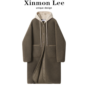 XinmonLee高级感复古羊羔毛大衣加厚冬季女中长款气质摇粒绒外套