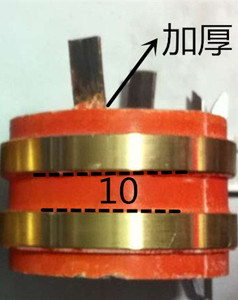 2路导电环加厚铜环内径35 —40—45 外径78 高50 碳刷架碳刷
