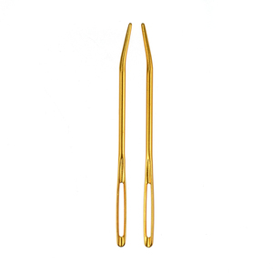 彩色弯头缝合金属铝针编织配件毛线缝合针大眼针 编织工具