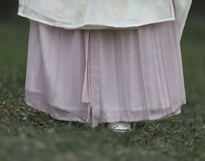 槿罗记汉服国风少女装一片式齐腰褶裙[紫烟]春夏日常元素穿搭单品