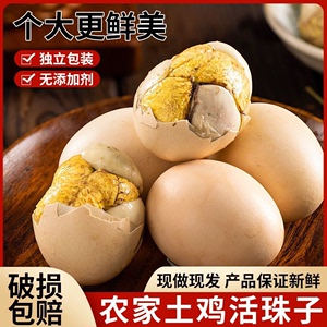 希月新鲜13天活珠子五香香辣鸡胚蛋熟即食白壳土鸡蛋大个麻辣毛蛋