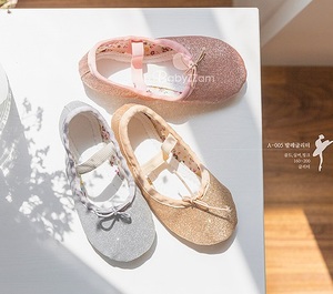 韩国进口代购童鞋babyzzam新款女童亮片舒适柔软舞蹈鞋练功布鞋