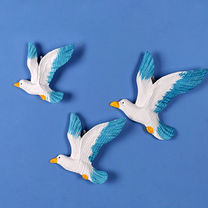 地中海风格彩绘浅蓝海鸟套三海鸥和平鸽背景墙装饰品墙面装饰挂件