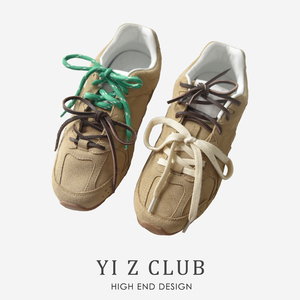 Yi Z CLUB 美式高街磨砂头层牛皮运动跑步阿甘鞋德训鞋女鞋子0.92