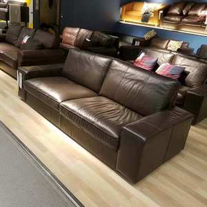 IKEA宜家奇维三人沙发简约现代真皮欧式轻奢大户型沙发客厅正品