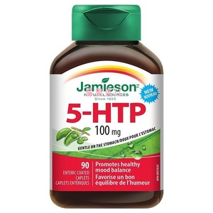 包邮加拿大Jamieson健美生5-HTP促睡眠五羟色氨酸100mg减压抗异域