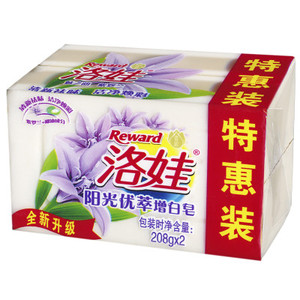 洛娃阳光优萃增白洗衣皂208g*6块紫罗兰椰子油肥皂包邮