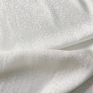 韩国进口白色豹纹印花棉缎面料夏新款女装连衣裙衬衣服装设计布料