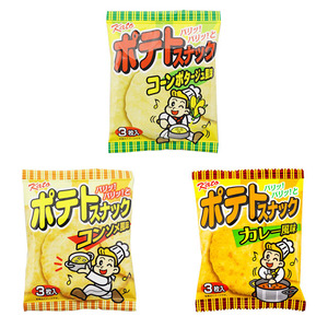 日本进口 加藤製菓kata 玉米浓汤咖喱土豆清汤味土豆薄脆饼干仙贝