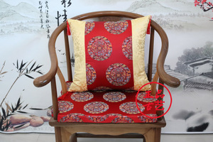 包邮中式古典红木实木仿古家具沙发靠枕靠垫抱枕靠背腰枕绸缎含芯