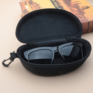 眼镜盒 黑色抗压超大拉链镜盒男女时尚镜包太阳镜眼睛盒 墨镜盒子