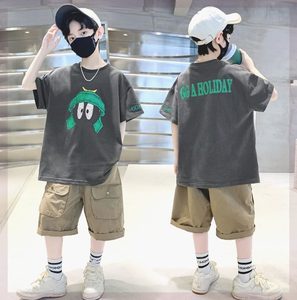 韩版男童夏季薄款套装新款中大童运动夏季短袖炸街男孩夏天衣服两