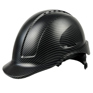 碳纤维纹路安全帽工地盔夏季透气反光防砸头盔ABS建筑工程帽贴字