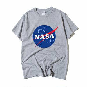 NASAT恤美国航空航天太空星空LOGO标志科技男女短袖T恤宽松