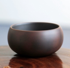 广西钦州坭兴陶原矿泥料茶杯光身素杯纯手工制作禅意主人杯上品壶