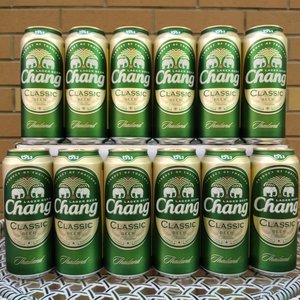 原装进口泰国chang泰象牌双象啤酒大易拉罐500ML24听整箱胜狮LEO