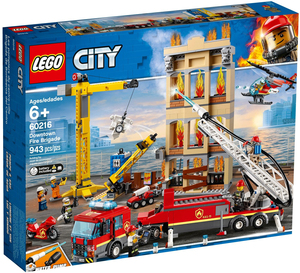LEGO60216乐高积木玩具CITY城市消防救援队消防局消防车