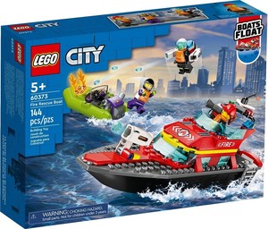 LEGO 60373 乐高积木玩具 CITY城市系列 消防救援艇 救援船