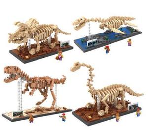 loz/俐智微颗粒钻石拼插小拼装创意益智玩具14岁成人恐龙化石模型