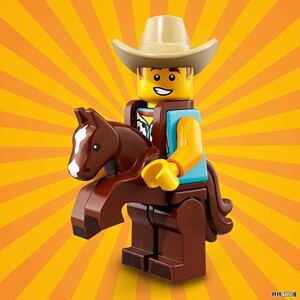 LEGO 71021 乐高积木玩具 人仔抽抽乐第18季 #15 牛仔人 牛仔装
