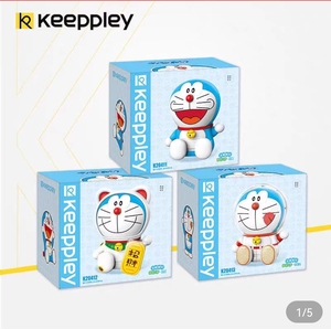 keeppley哆啦A梦积木圆滚滚新品机器猫摆件兼容乐高儿童益智玩具