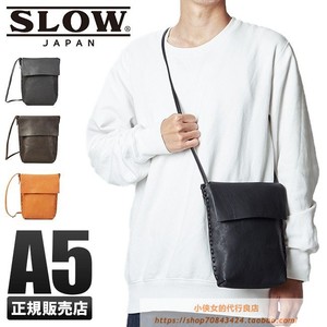 SLOW/慢皮具 日本制马皮单肩斜挎包小版邮差包3色A5直邮 49S188H