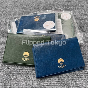 现货BEAMS JAPAN X HIGHTIDE 富士山图案皮质名片夹钱包卡包