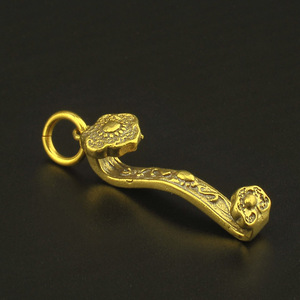 黄铜钥匙扣创意纯铜手工汽车挂件饰品如意个性礼品精致复古潮