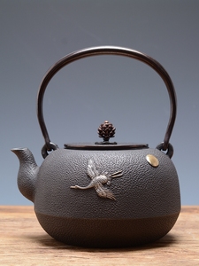 铁壶 日本手工鎏金银无涂层铸铁壶 老铁壶烧水铁茶壶