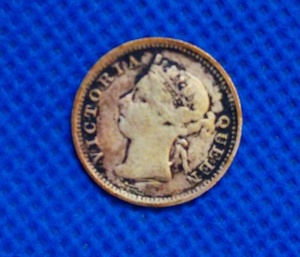银圆女皇香港币香港五仙1895年银币16mm直径
